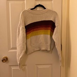 White and Rainbow Sweater